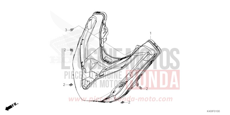HEADLIGHT (NSS125ADM/N) for Forza 125 MAT CARNELIAN RED METALLIC (R384) from 2021